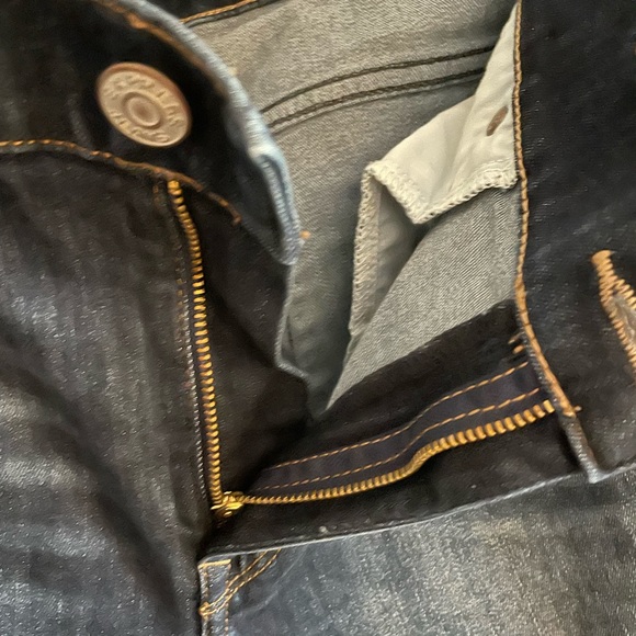 Express cropped skinny mid rise frayed jeans SZ 14 - Picture 7 of 11